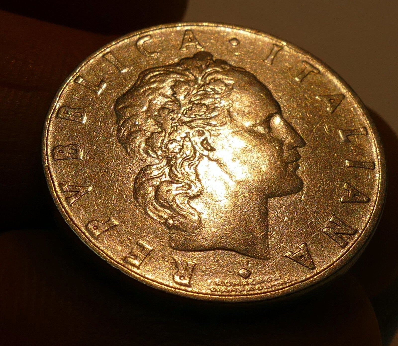 1956 Repvbblica Italiana L.50 Italy Italian 50 Lire Coin Italy