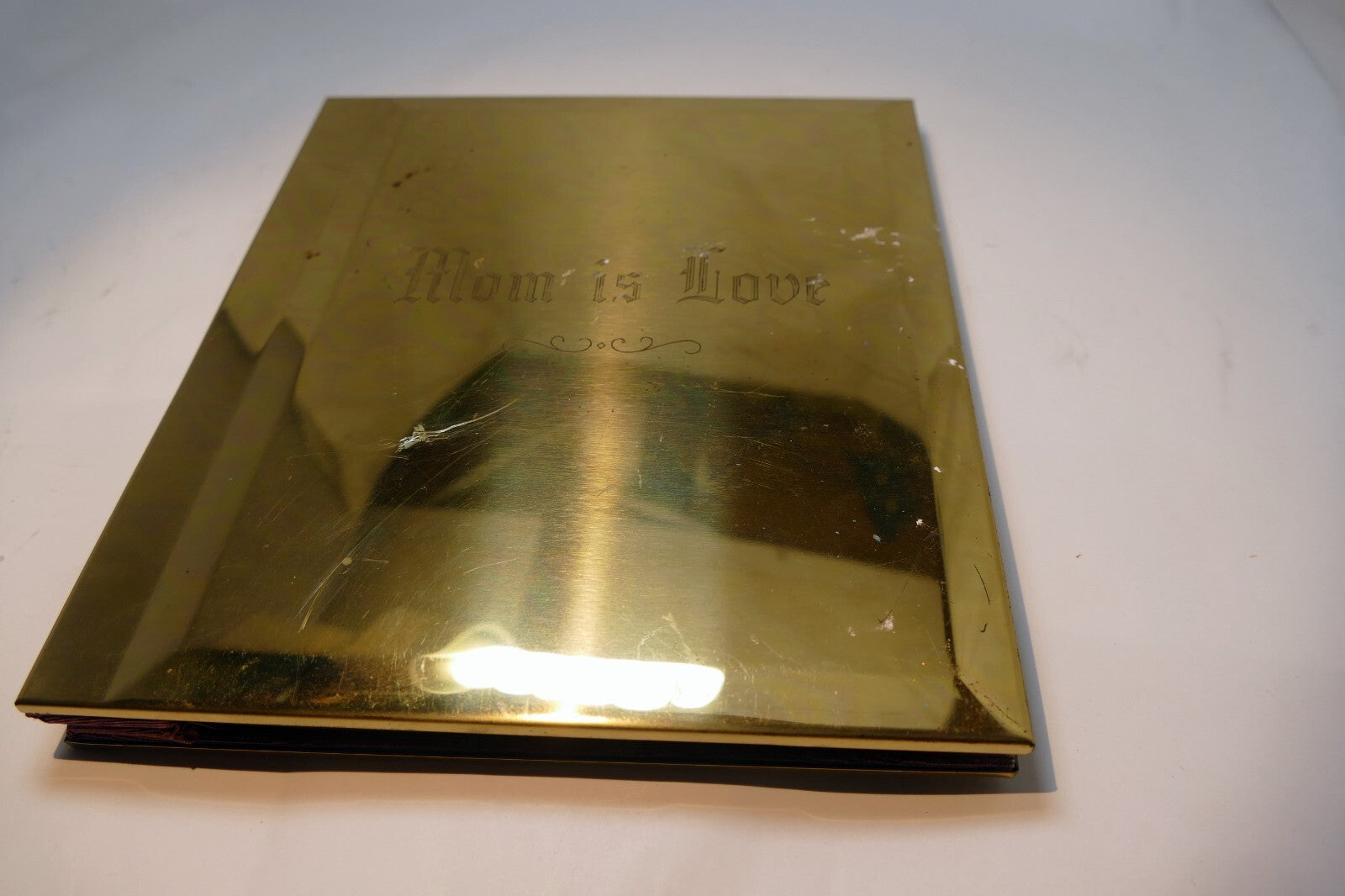 Mom is Love Photo Album - 4" x 6" Photo Frame gold tone metal Make Memories