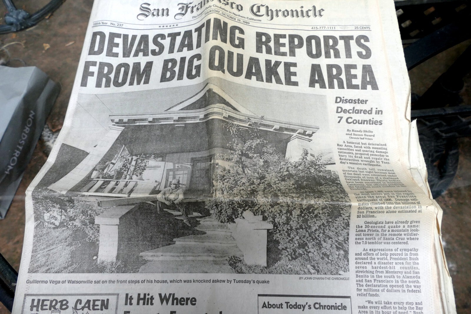 1989 San Francisco Chronicle Earthquake Oct. 19th EXTRA EXTRA bay area