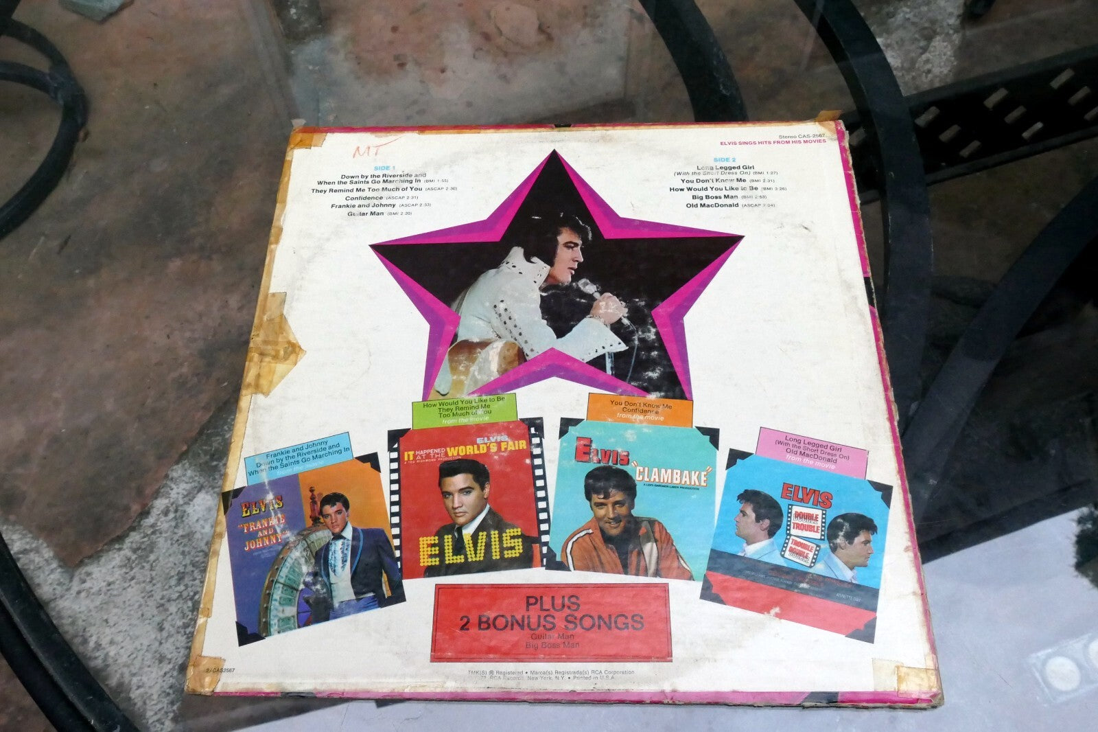 1972 Elvis Presley Sings Hits From His Movies CAS-2567 - ALBUM ART COVER ONLY
