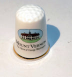 Porcelain thimble souvenir mount vernon george washington home us