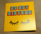 Singapore airlines airplane " do not disturb" note