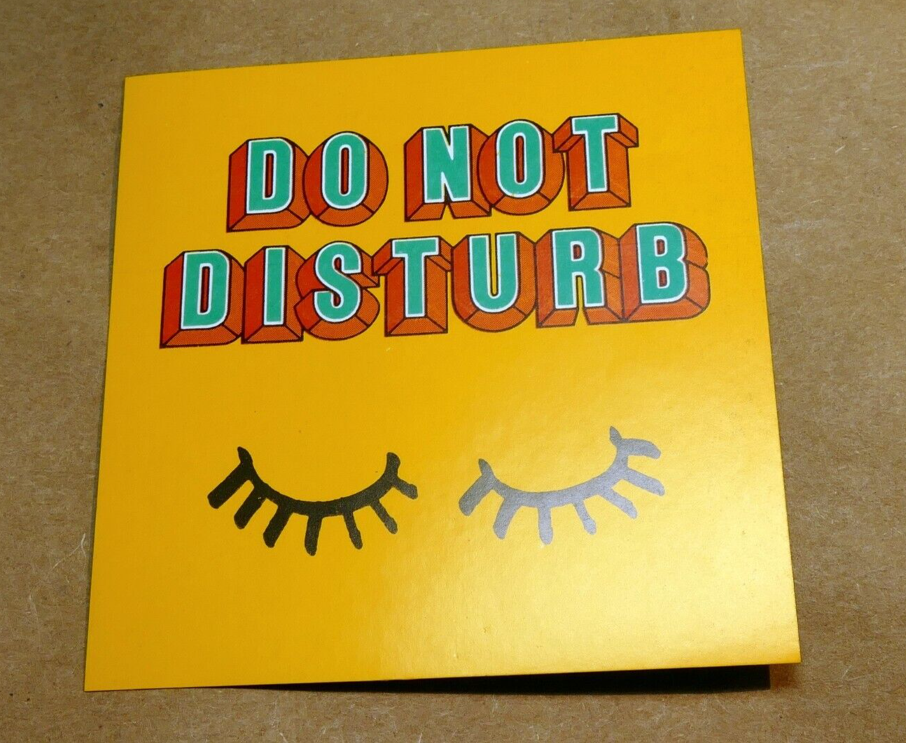 Singapore airlines airplane " do not disturb" note