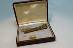 President tie tack clip gold tone vintage