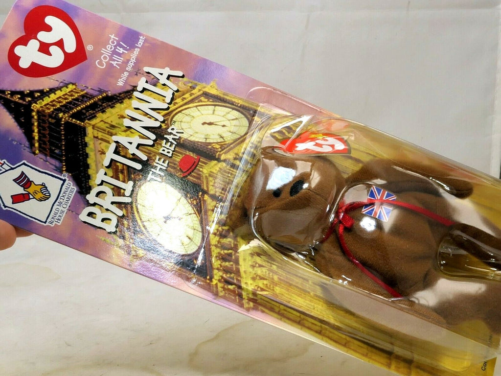 Britannia the bear 1997 mcdonald's ty beanie baby new 1999 oakbrook