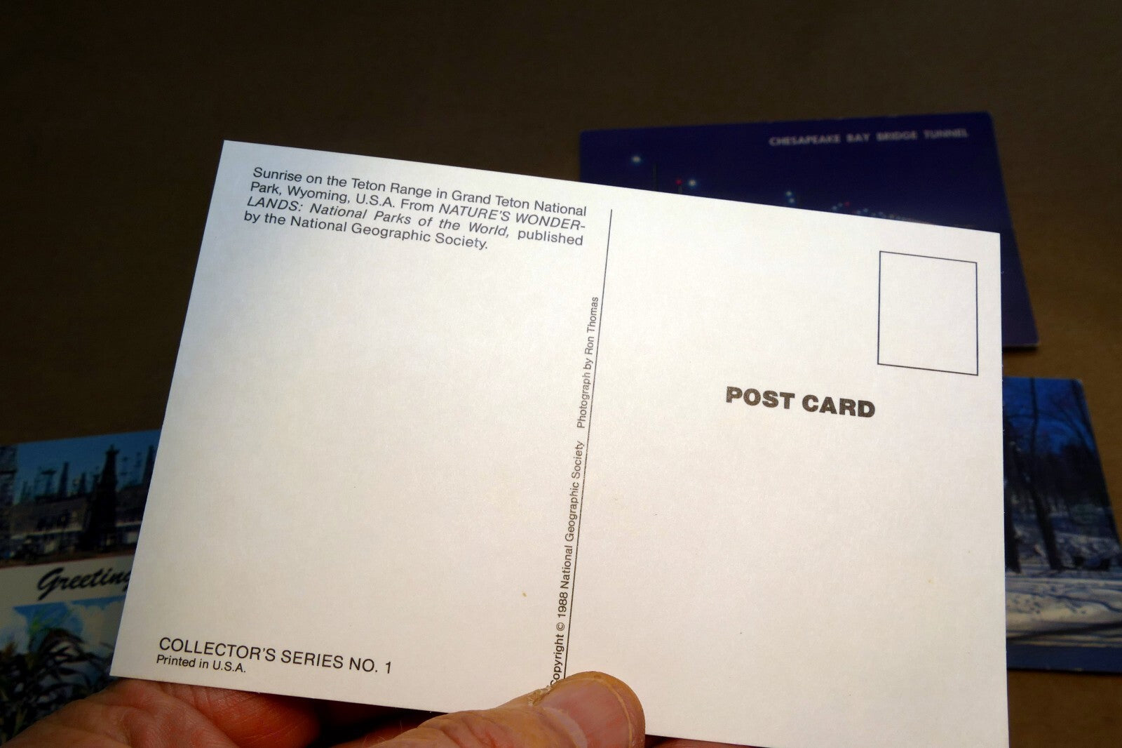 Mix lot of unposted Postcards from  USA  lot of 4  from 1970-80'sTetons Kansas