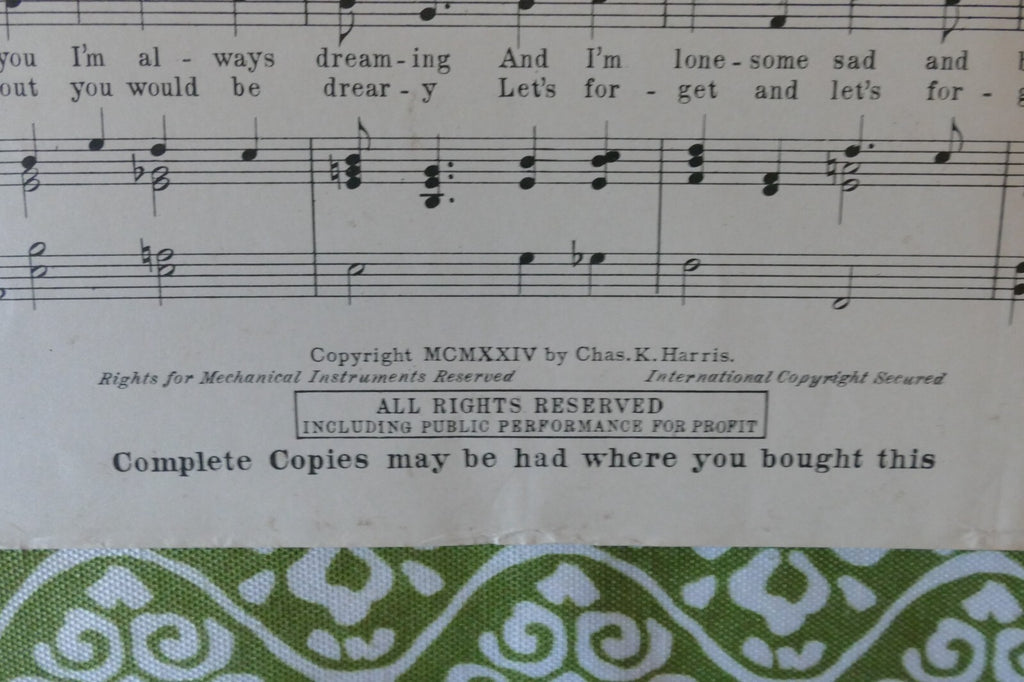 Always In The Way, 1924, by Chas K. Harris