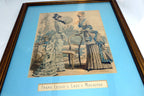 Framed Fashion Print Frank Leslie���s Lady���s Magazine Blue-Yellow 1870's