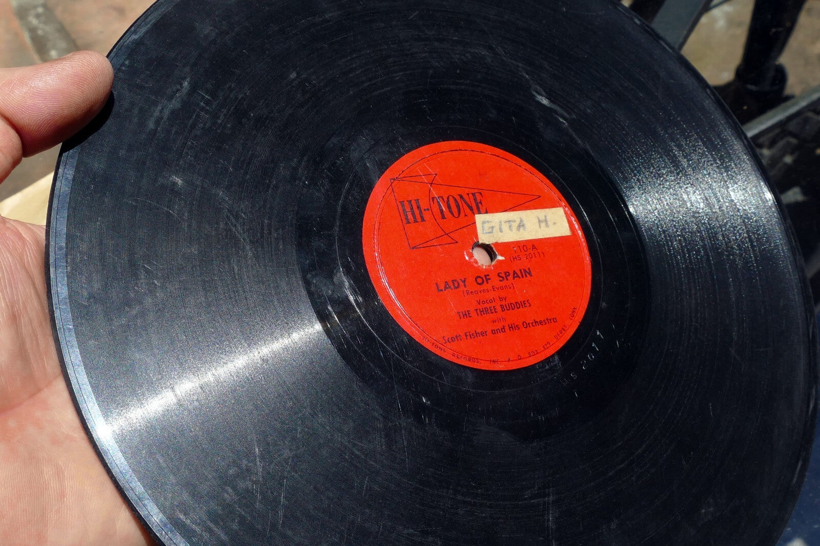 Jeffrey Clay 78rpm Single 10" Hi-Tone Records lade Spain I love you 1949