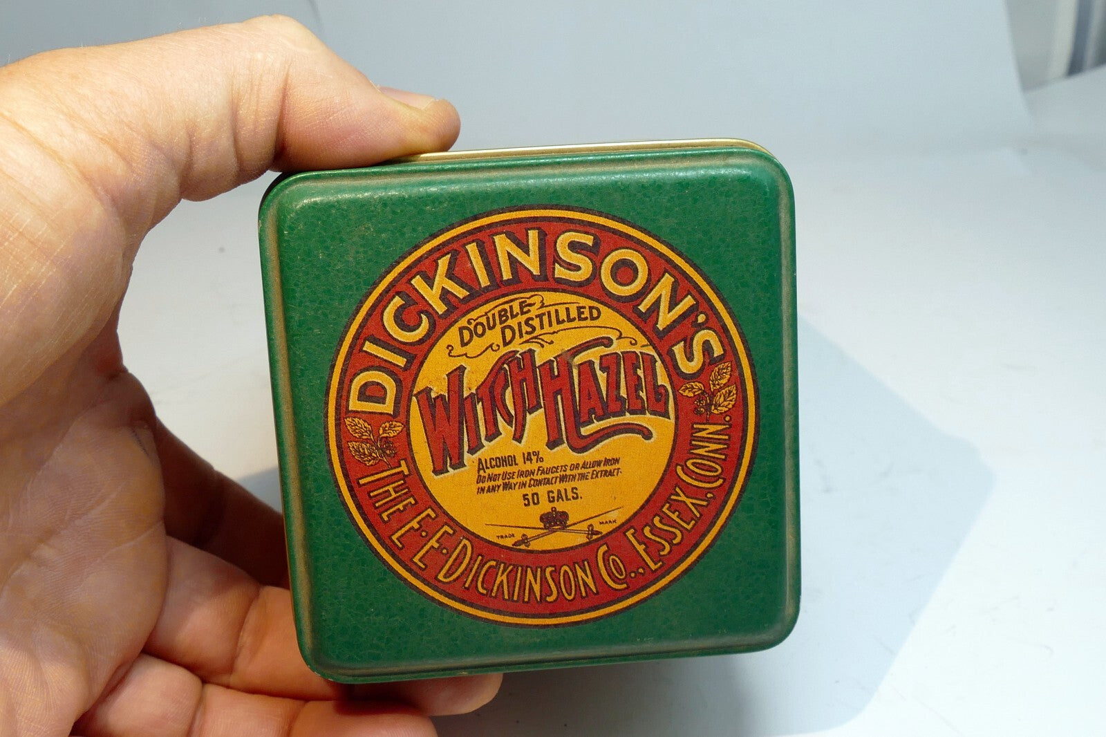Dickinson's Double Distilled Witch Hazel Collectible Tin rectangle 4"