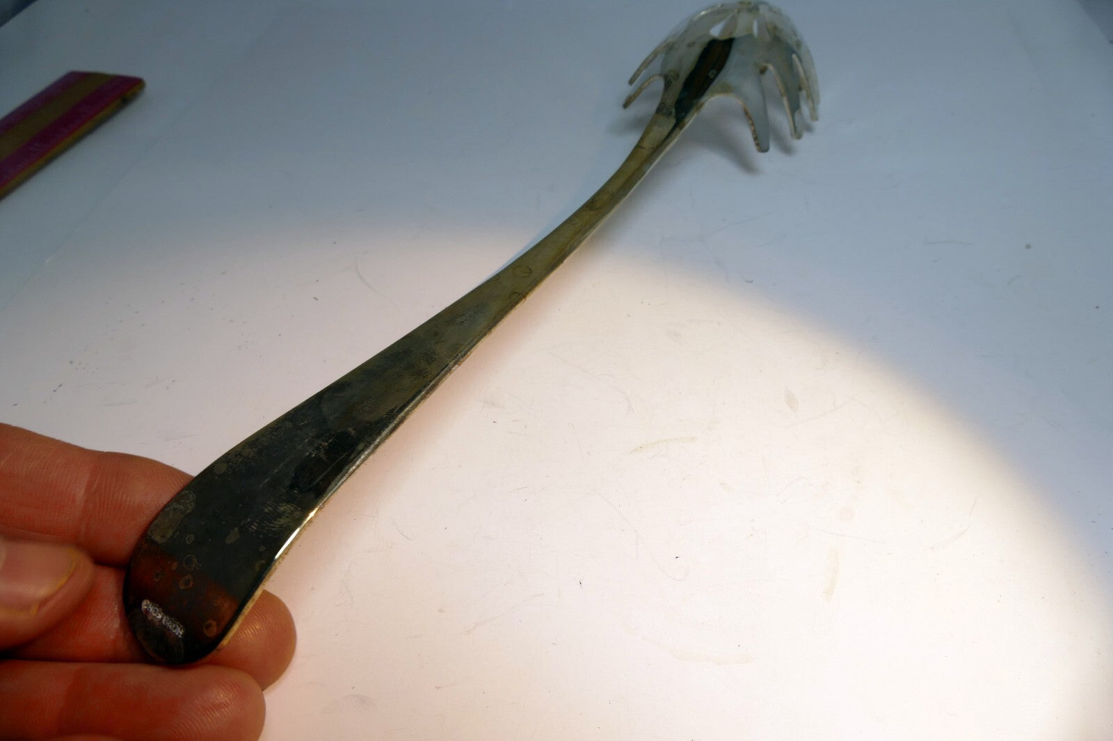 Spaghetti Spoon Pasta Serving Spoon Server Fork Metal silver palte