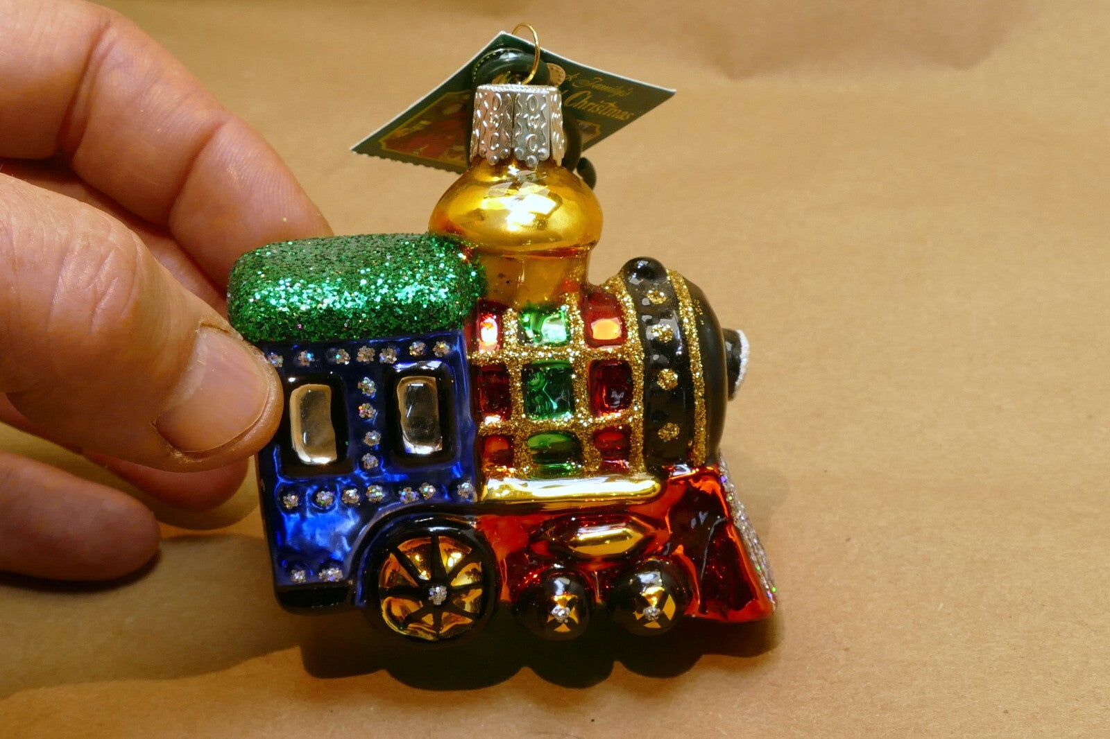 Merck Old World Christmas Ornament Train Engine Locomotive - mint