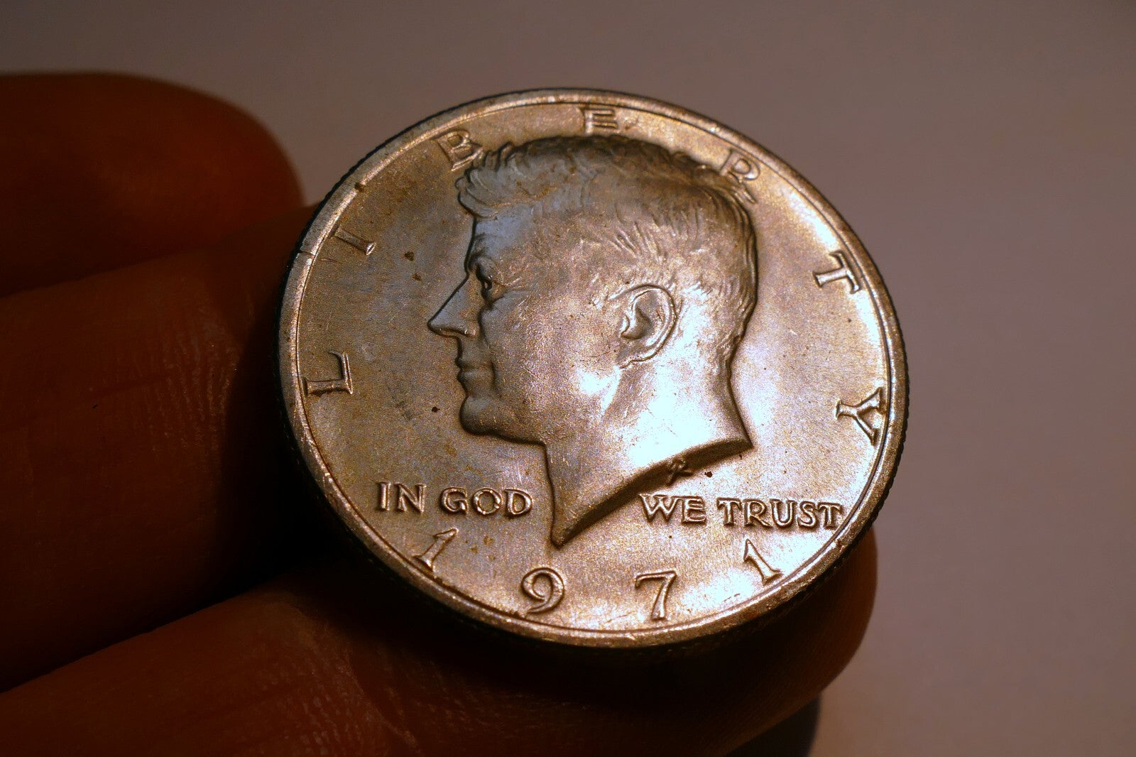 1971 John F Kennedy  half dollar coin US JFK