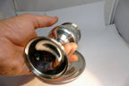 Pewter Goblet by Wallace Bros Silver Co.  V V 52 5.5" tall with plate saucer