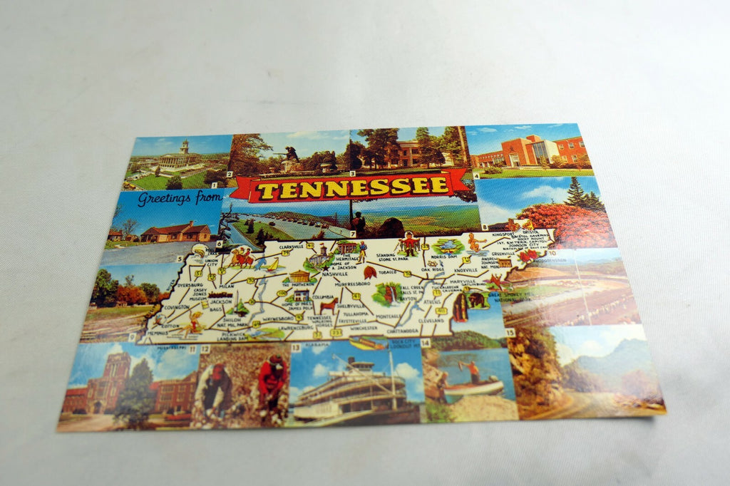 Greetings from Nashville Memphis Tennessee Americana Post Card 1960's vintage US