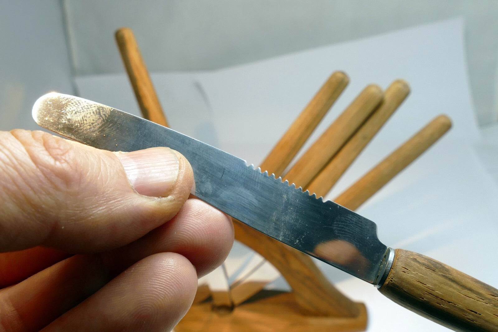 Rostfrei SOLINGEN WOOD STEAK KNIVES STAINLESS BLADES made in GERMANY pack of 6
