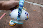 Splendor of Florence Floral Teapot Hand Painted 7” X 11” 7” Holds 5 Cups - Italy