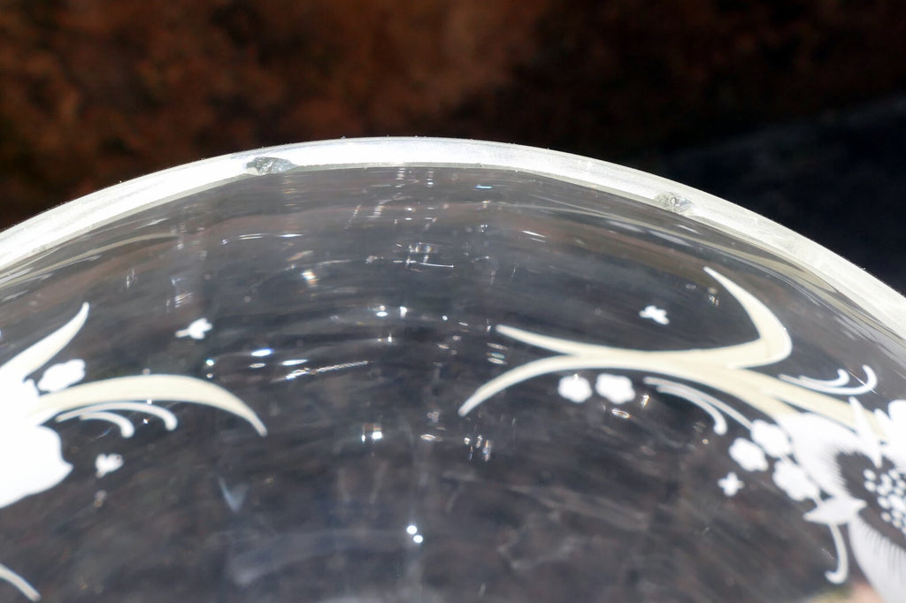 Glass Bowl Glass Bowl Globe 6" Floral Design European Collection