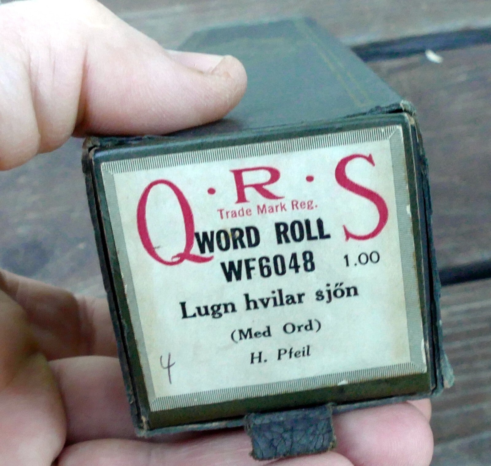 Qrs wf6048 word roll lugn hvilar sjon h. pfeil