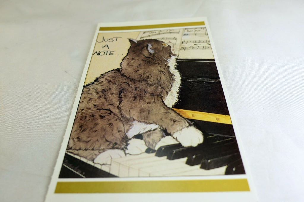 Just a Note Postcard Animal Shelter North Shore League Adopt a Pet Kitten 1980's