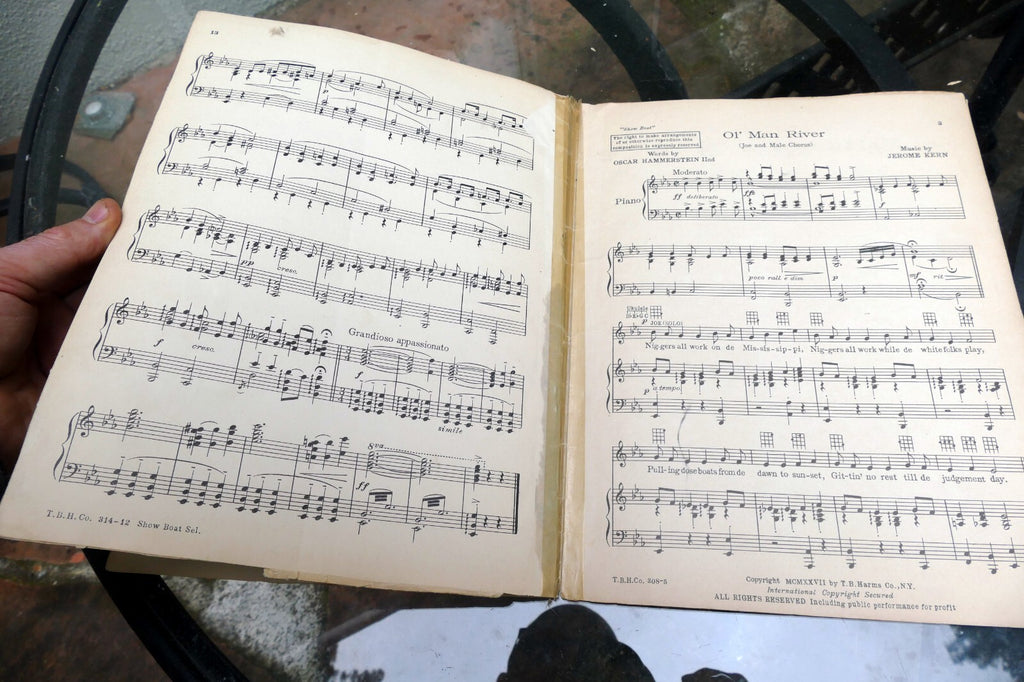 Florenz Ziegfreld Show Boat Jerome Kern Sheet Music 1928 ol' Man River