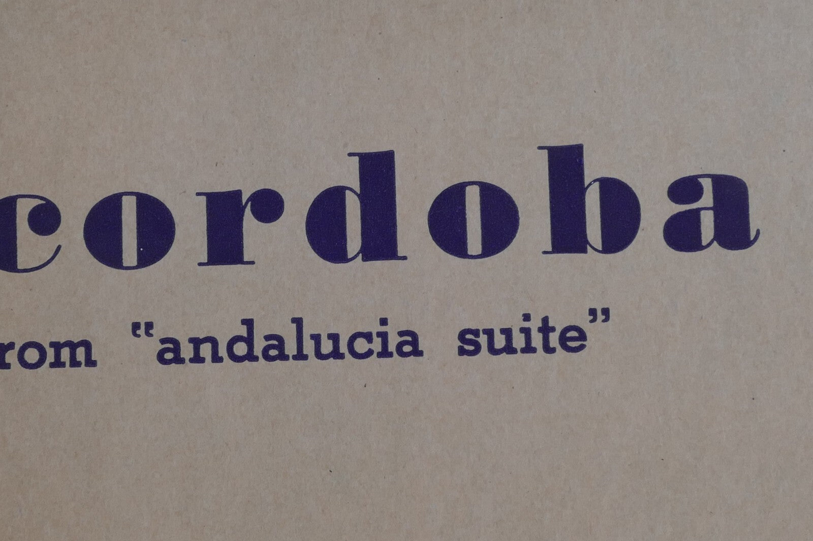 Ernesto lecuona cordoba from andalucia suite sheet music 1932