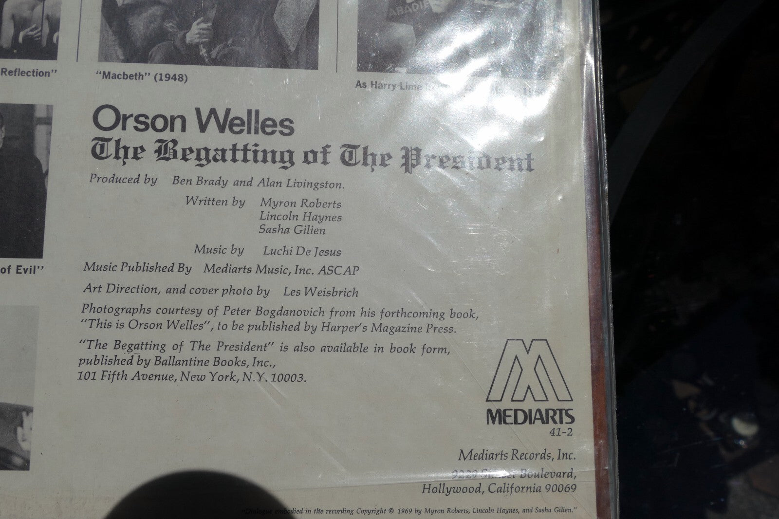 Orson Welles - The Begatting of The President Vinyl LP Album Mediarts 41-2