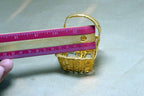 Gold Baskets Small Metal 2X3" rectangle square for Christmas Treat Tree