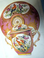 Postcard chelsea cup and saucer english c.36 unused unposted 1910 1920
