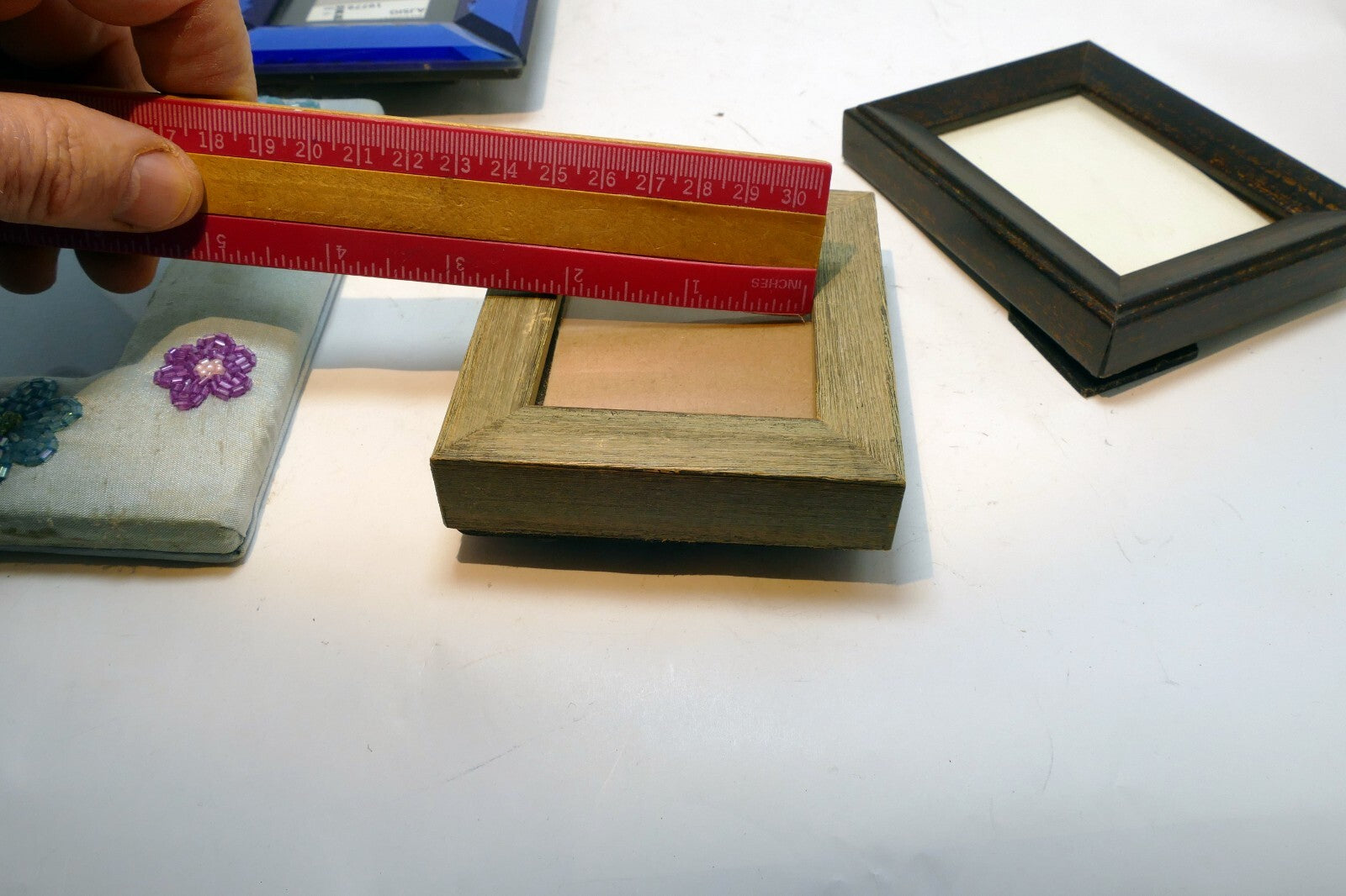 2X3" Picture Photo Frame Metal Wood with glass Pack Lot of 5