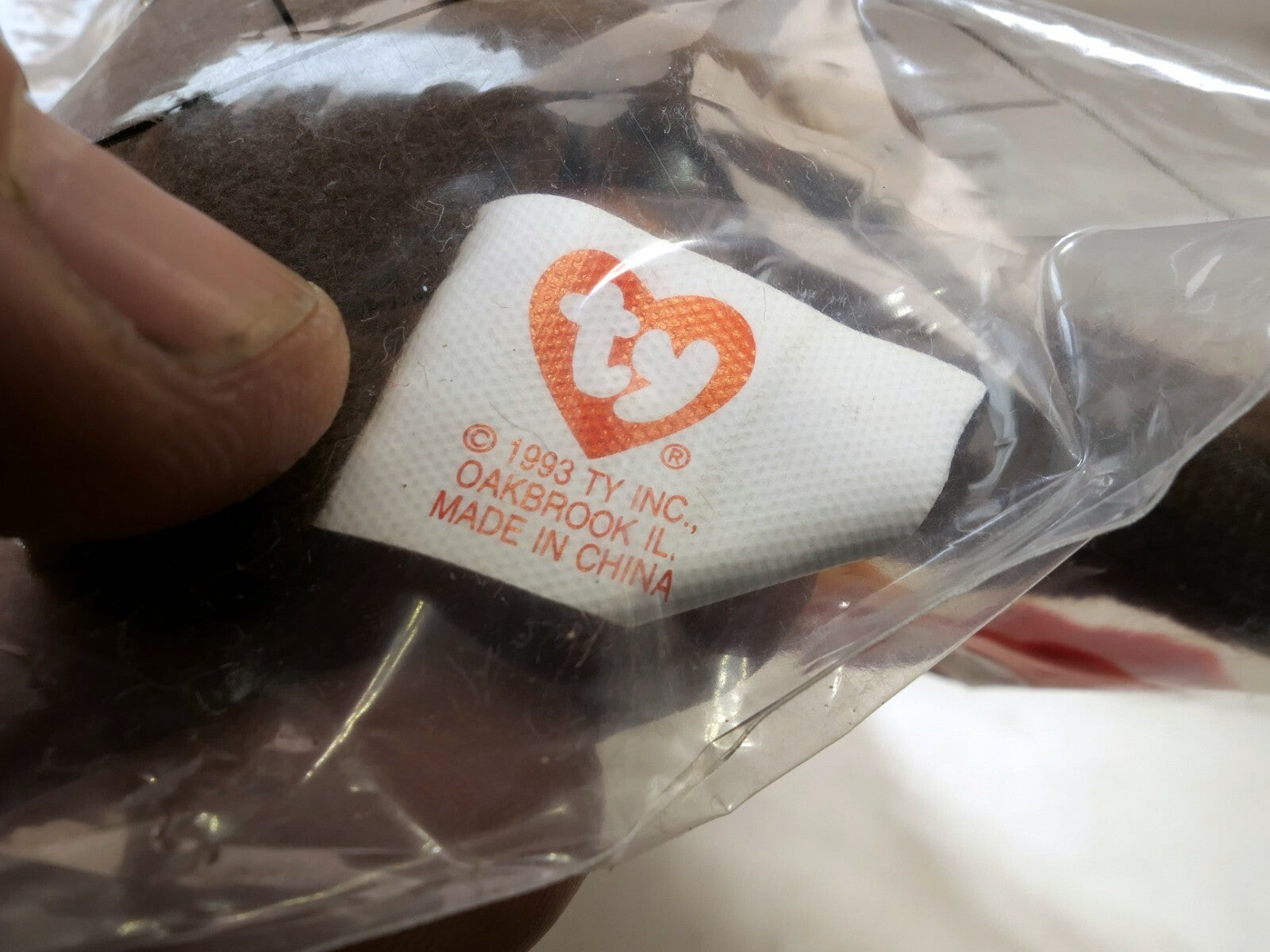 MCDONALD'S HAPPY MEAL TOY 1993 / CHOCOLATE BEANIE BABY #4 MOOSE TEENIE
