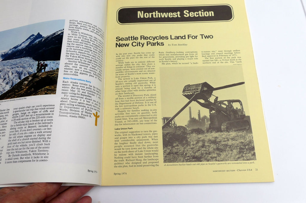 Spring 1974 Chevron USA Travel Club Magazine Kite Time, Expo '74, Path to Yukon