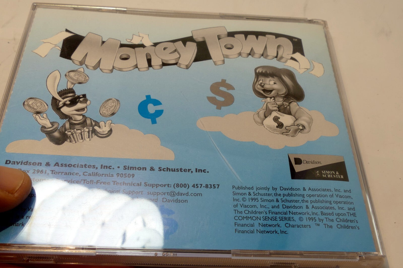 Money Town PC CD Rom Disc 2 Knowledge adventure Ages 5-9 for Windows 3.1