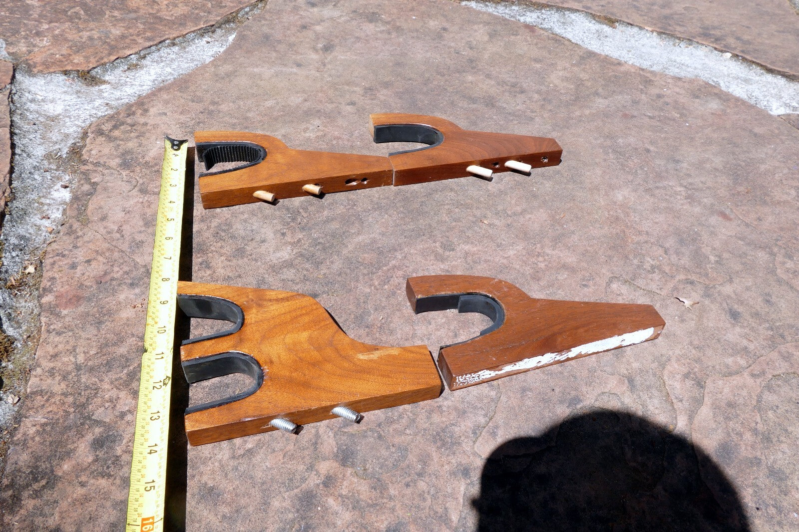 2 Rifle Gun Rack Wall Mount Wooden Shotgun Holder Gun Display Hanger Hand made