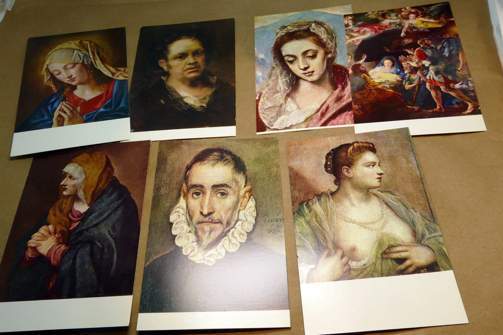 Art postcard unposted madrid el greco paintings set of 7