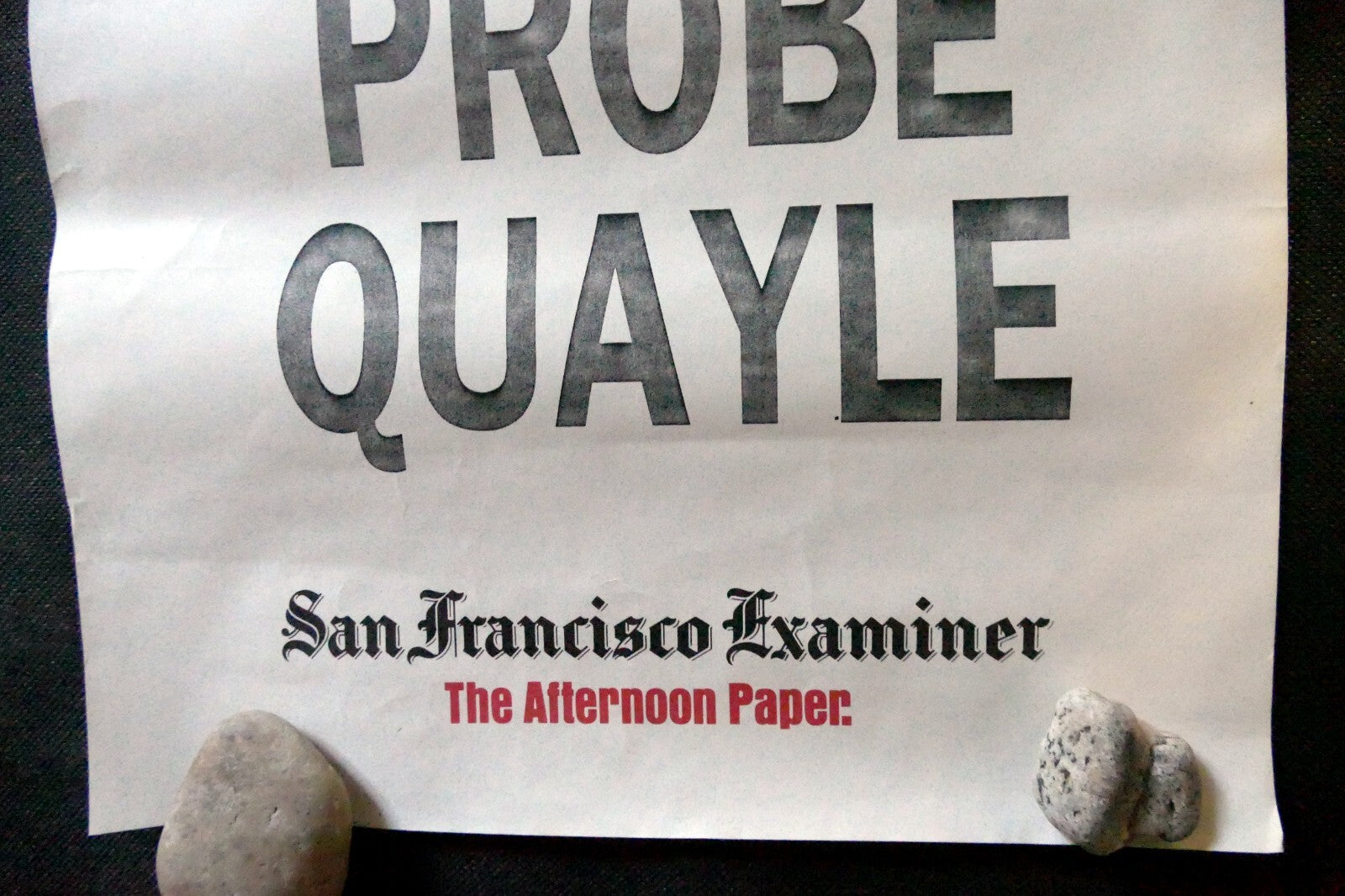 San Francisco Examiner Newspaper " House to Probe Quayle "
