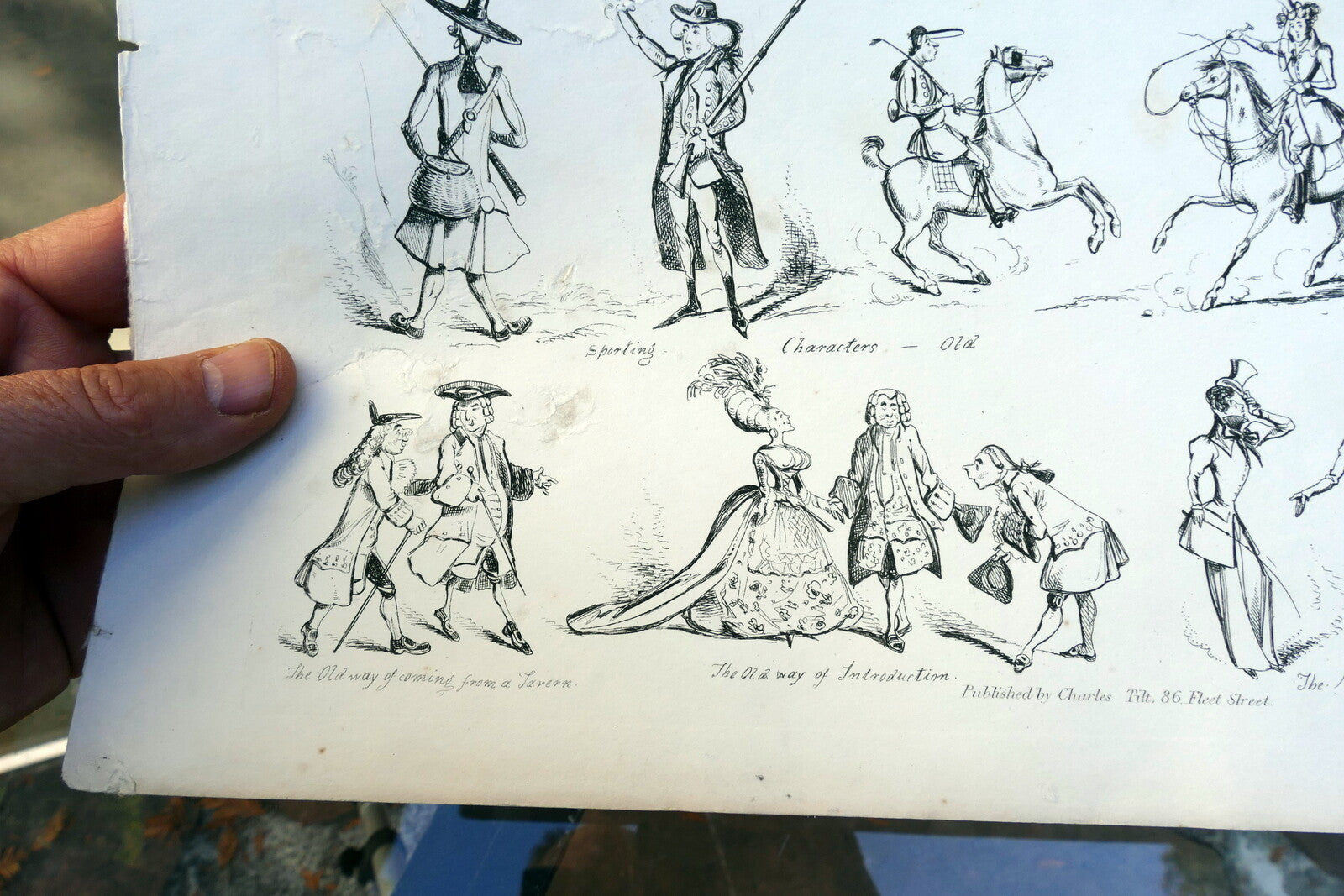 Old WAYS and NEW WAYS No 4 HENRY HEATH CARICATURE PRINT  1840 Victorian