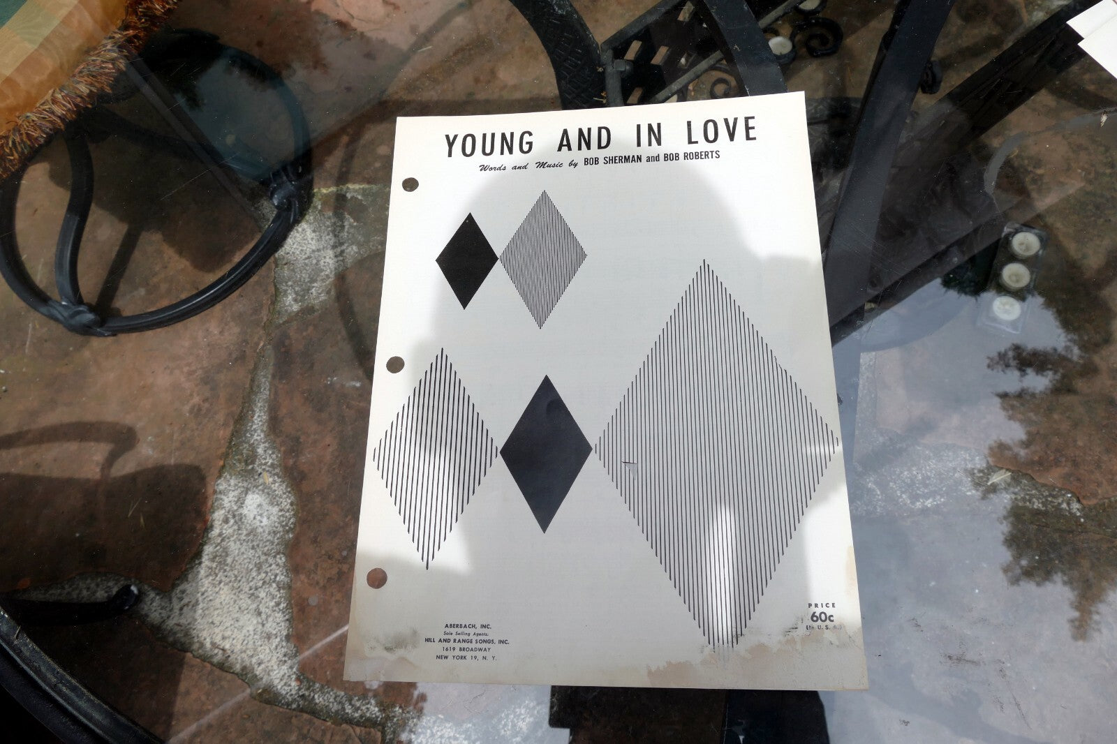 Young and in Love by Bob Sherman Roberts  sheet music 1957