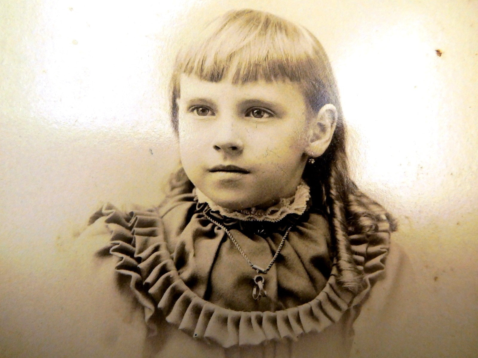 Picture of girl vintage antique photograph 4x6" 1880's pearl weidman kansas city