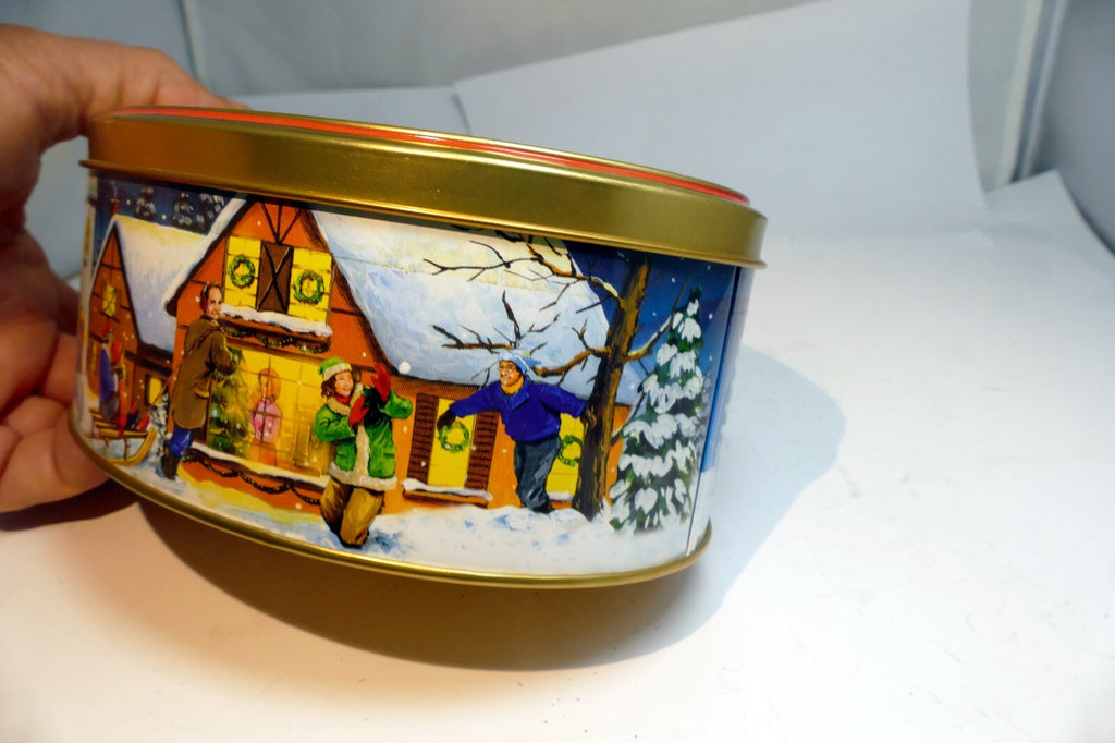 Werther's Original Candy Tin empty container  Christmas eve family snow winter