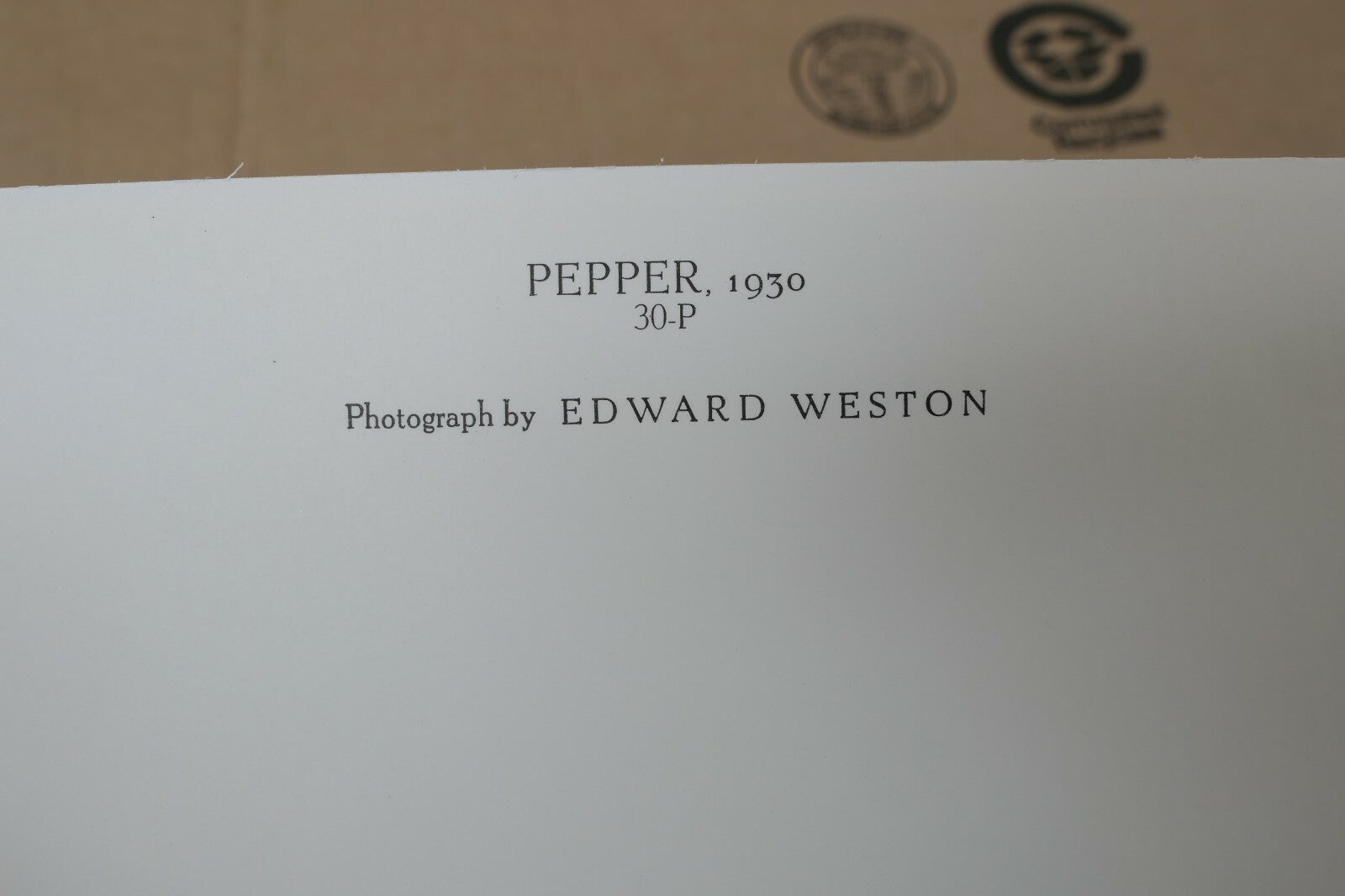 "Pepper" 1930 Photograph by Edward Weston POSTCARD vintage unposted EW-3