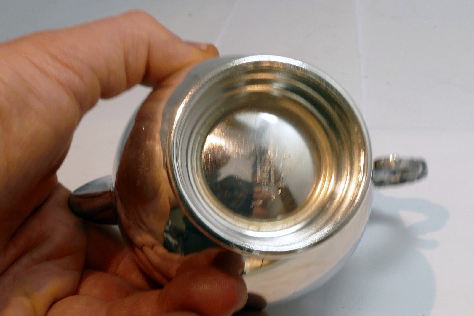 VIKING SILVER  PLATE E P COPPER CREAMER made in Canada  Lead Mounts for Tea