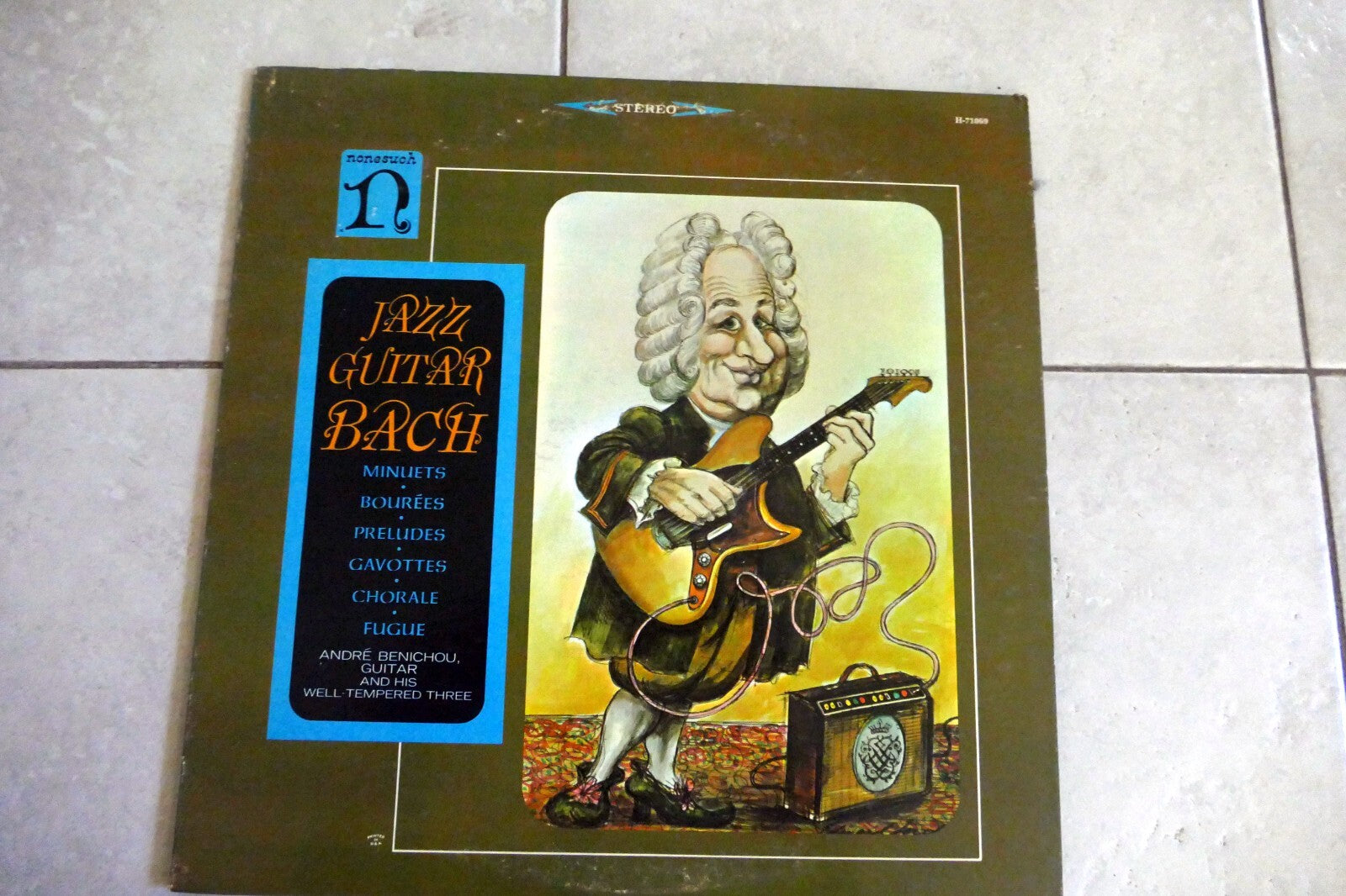 Bach jazz guitar   andre benichou   vinyl nonesuch records h 71069