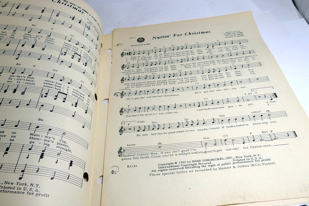 Nuttin' For Christmas  Sid Tepper Roy Bennett Stan Freberg 1955 Sheet Music