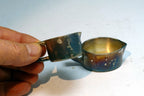 Miniature 2cm tall Metal Milk Creamer Pitcher set of two Germany