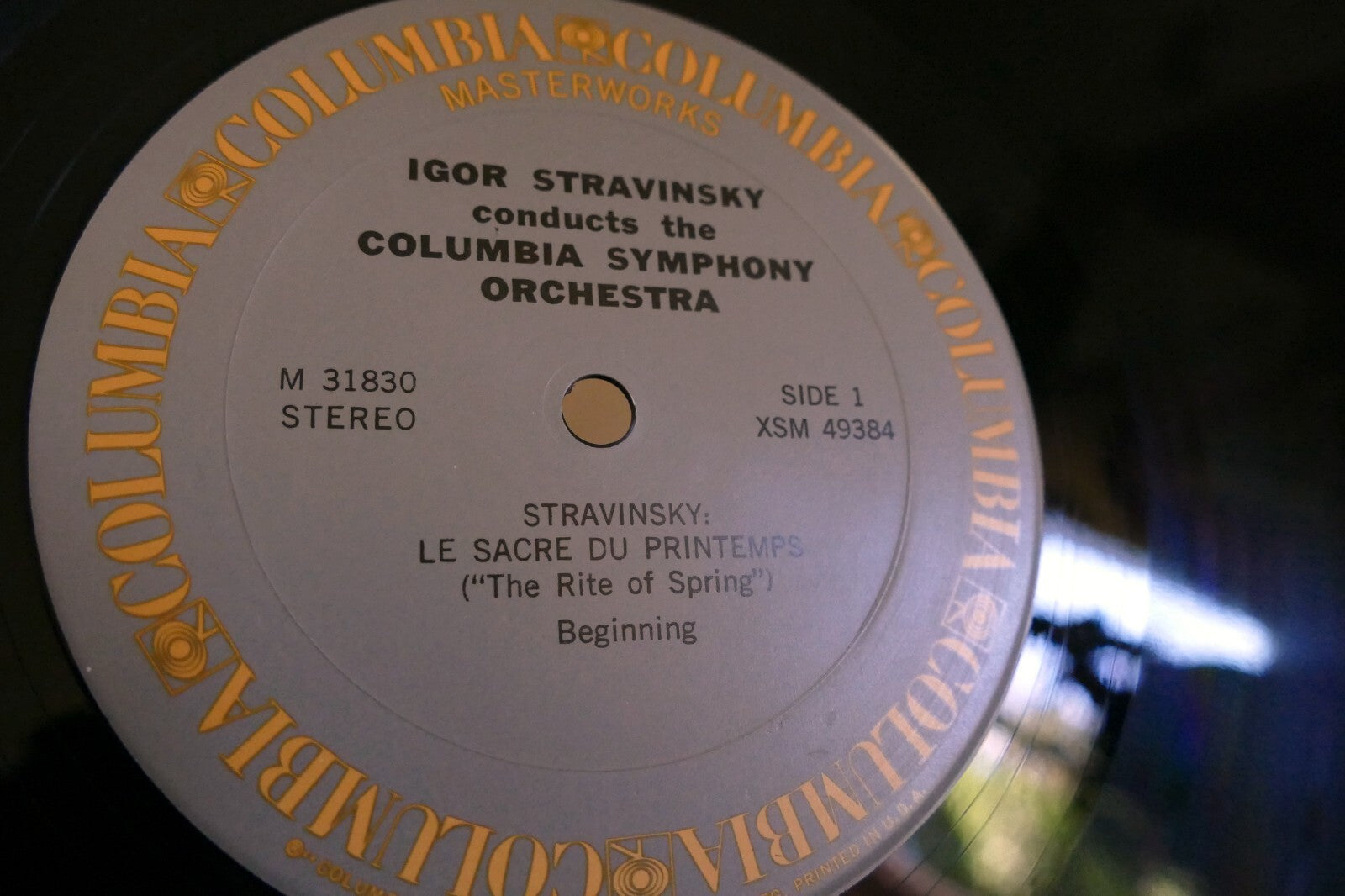 Stravinsky Conducts Le Sacre du Printemps LP M 31830 Columbia The Rite of Spring