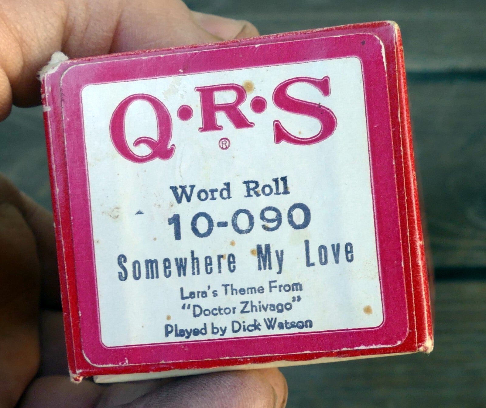 Qrs word roll 10 090 somewhere my love doctor zhivago