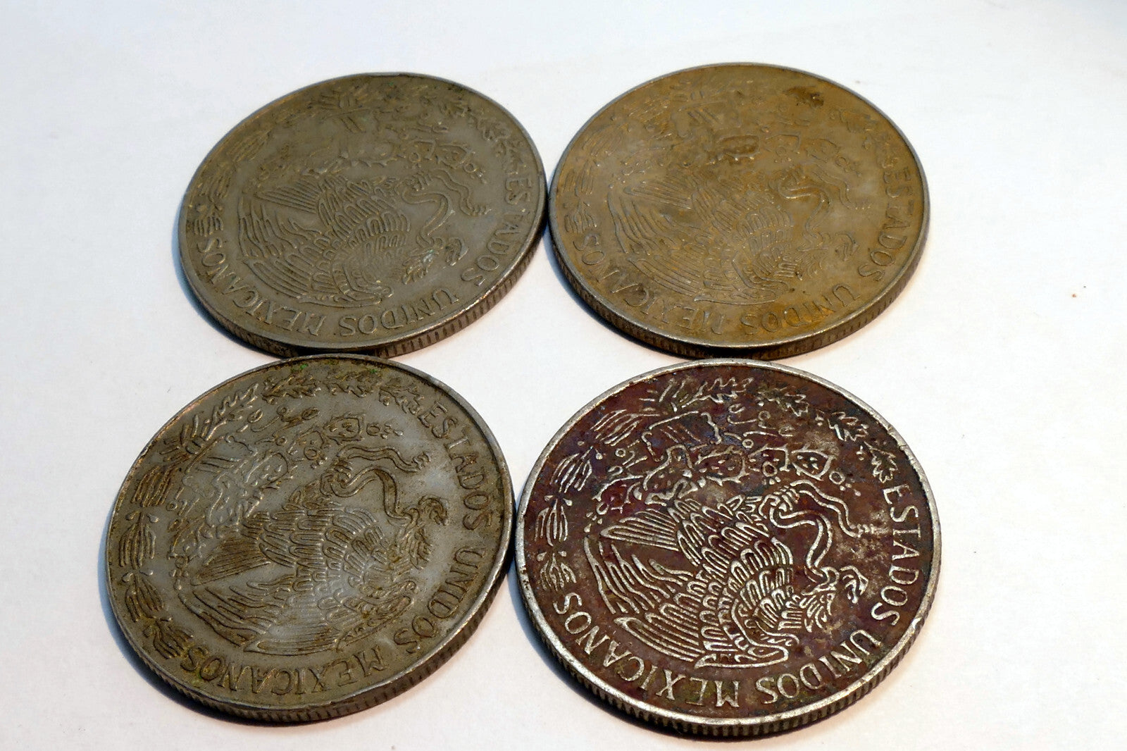 UN 1 PESO 1970-1978 MEXICO COIN lot of 4 Four pack