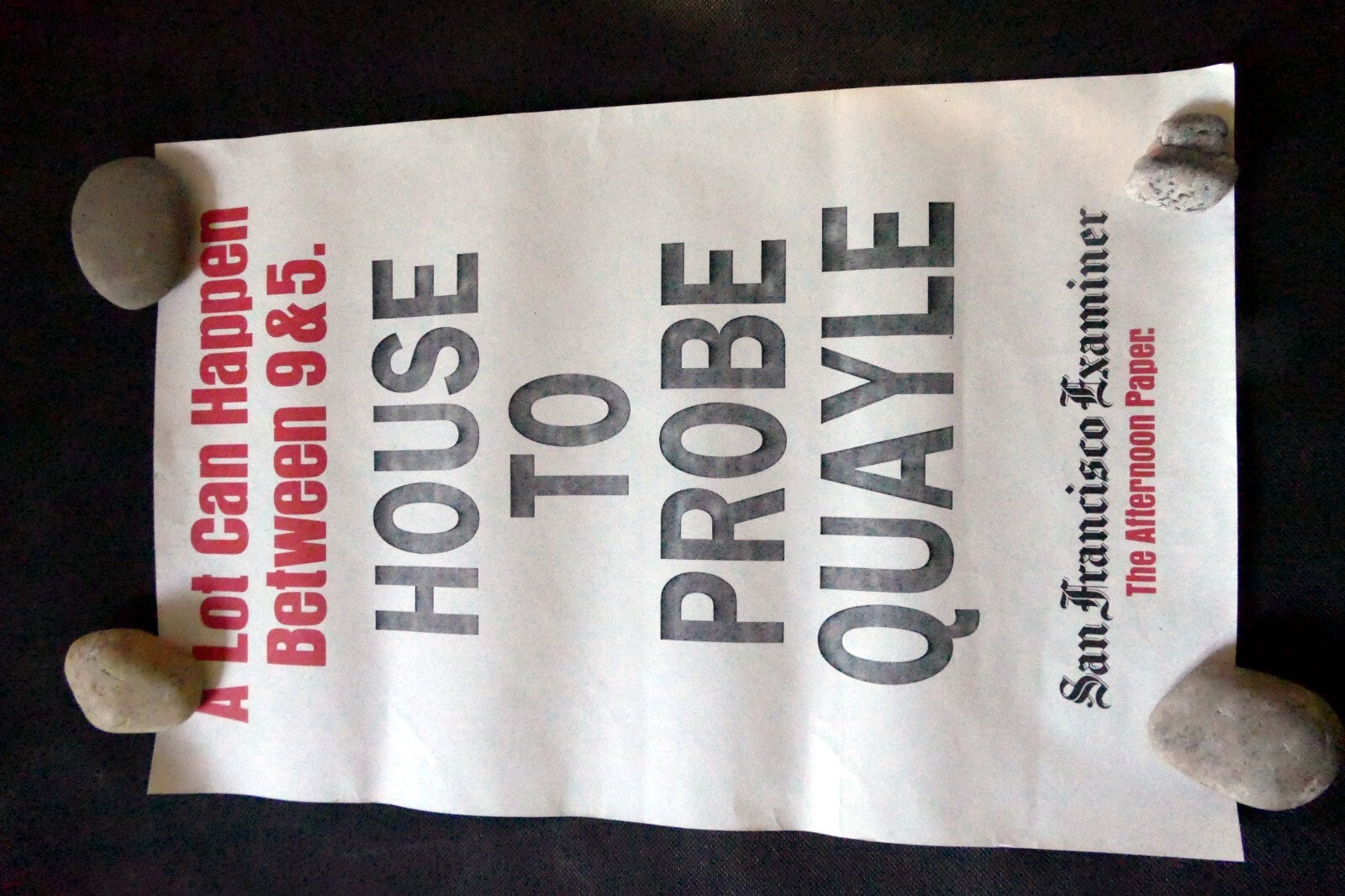 San Francisco Examiner Newspaper " House to Probe Quayle "