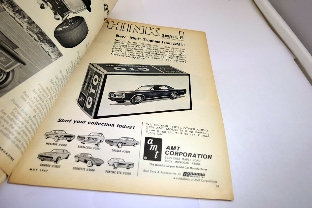 1967 GTO Pontiac AMT Mini Trophies clippings Advertisement  Ad